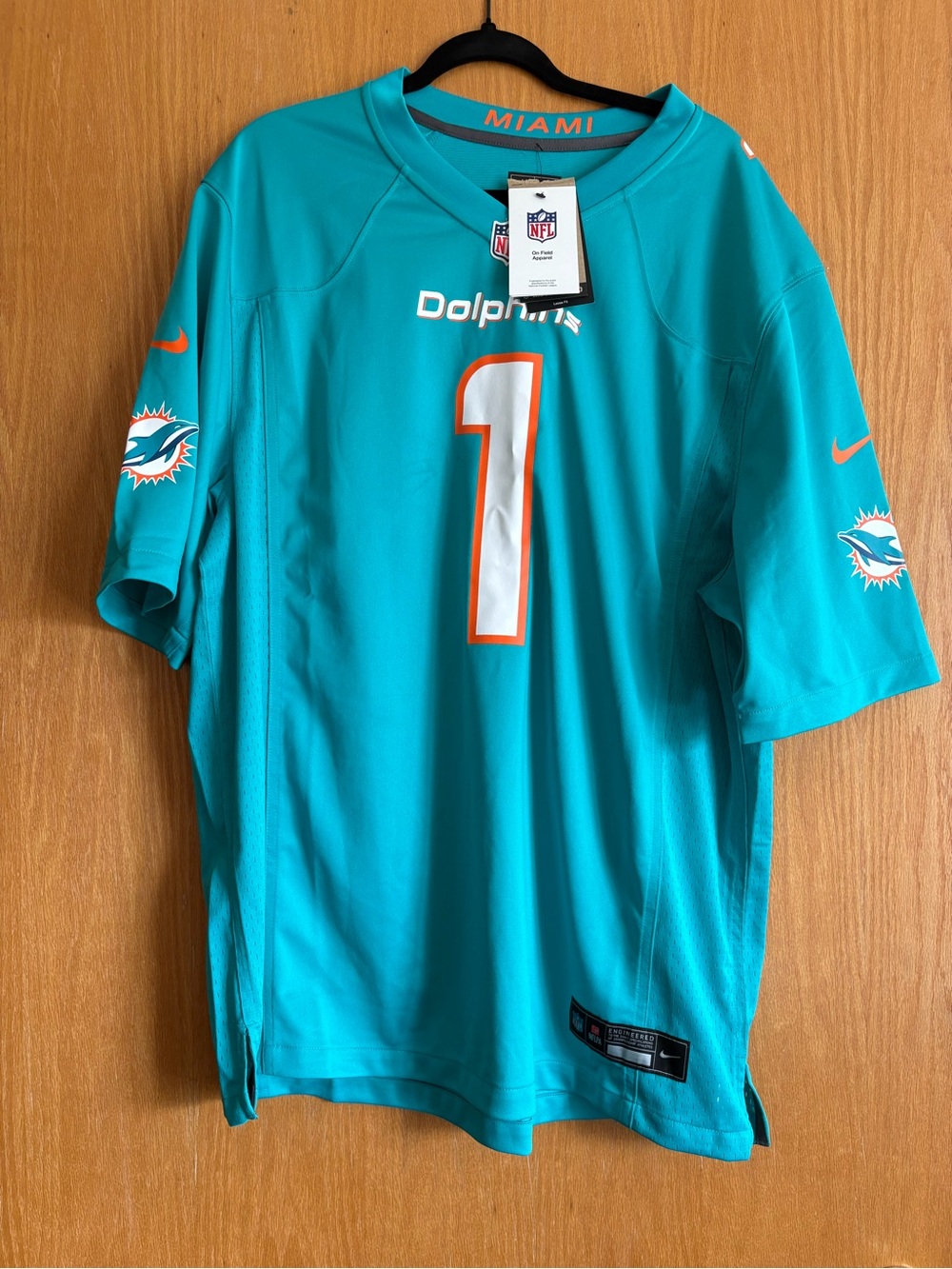 Nike Miami Dolphins Teal Men's Football Jersey #1